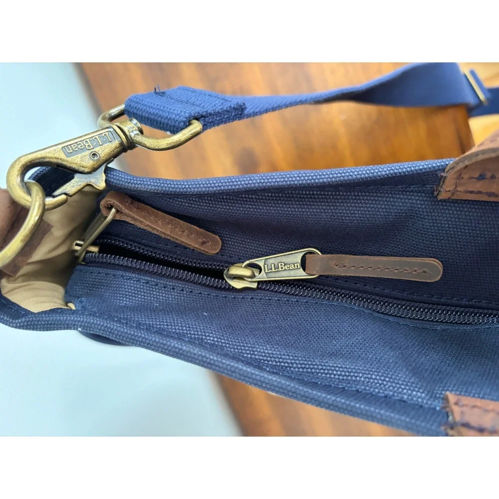 L.L.Bean Stonington Daily Carry Work Bag in navy canvas